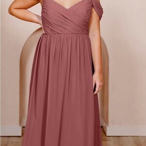 Elegant Mauve Evening Gown